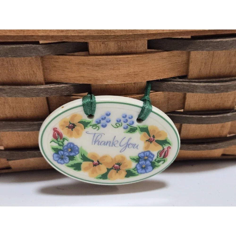 Longaberger Basket 1993 Signed Heritage Spring Thank You Heartland Retro 90s